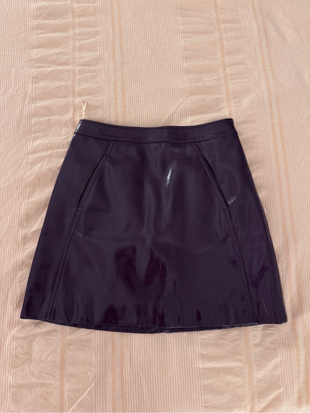 Lily Purple Glossy Mini Skirt